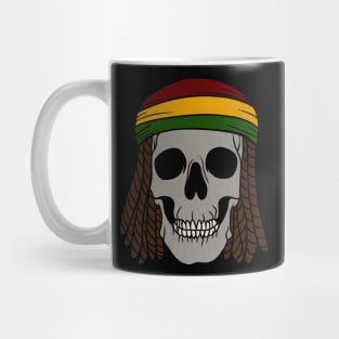 Rasta Skull with Dreadlocks, Rastafarian, Jamaica Mug